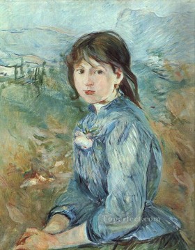 Berthe Morisot Painting - The Little Girl from Nice Berthe Morisot